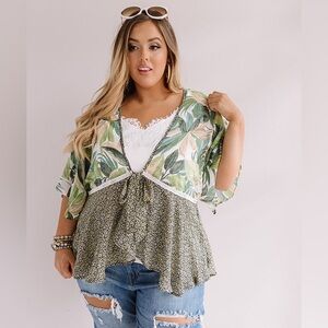 Floral Green Jungle Women's Top